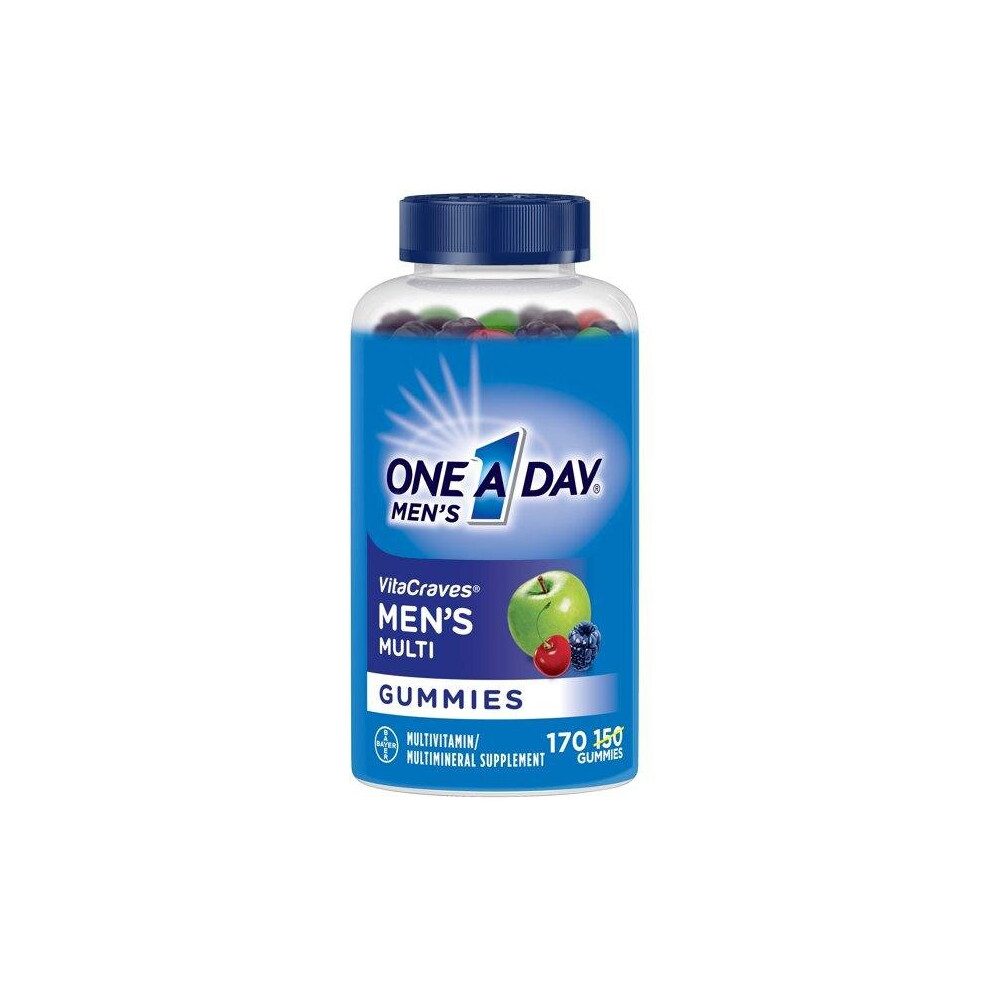 One A Day Men's VitaCraves Gummies, Multivitamins for Men, 170 Count