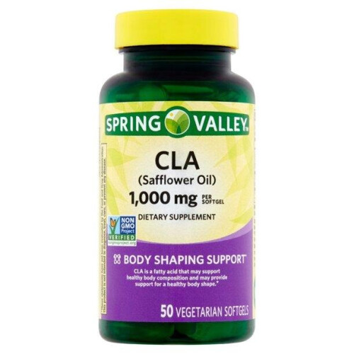 Spring Valley CLA (Safflower Oil) Softgels, 1,000 mg, 50 Count