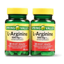 Spring Valley L-Arginine Capsules, 500mg, 50 Count, 2 Pack