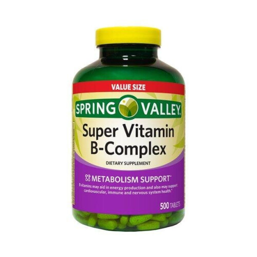 Spring Valley Vitamin B-Complex Vitamins & Supplements, 1 Tablet, 500 Ct