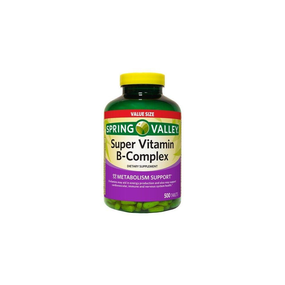 Spring Valley Vitamin B-Complex Vitamins & Supplements, 1 Tablet, 500 Ct