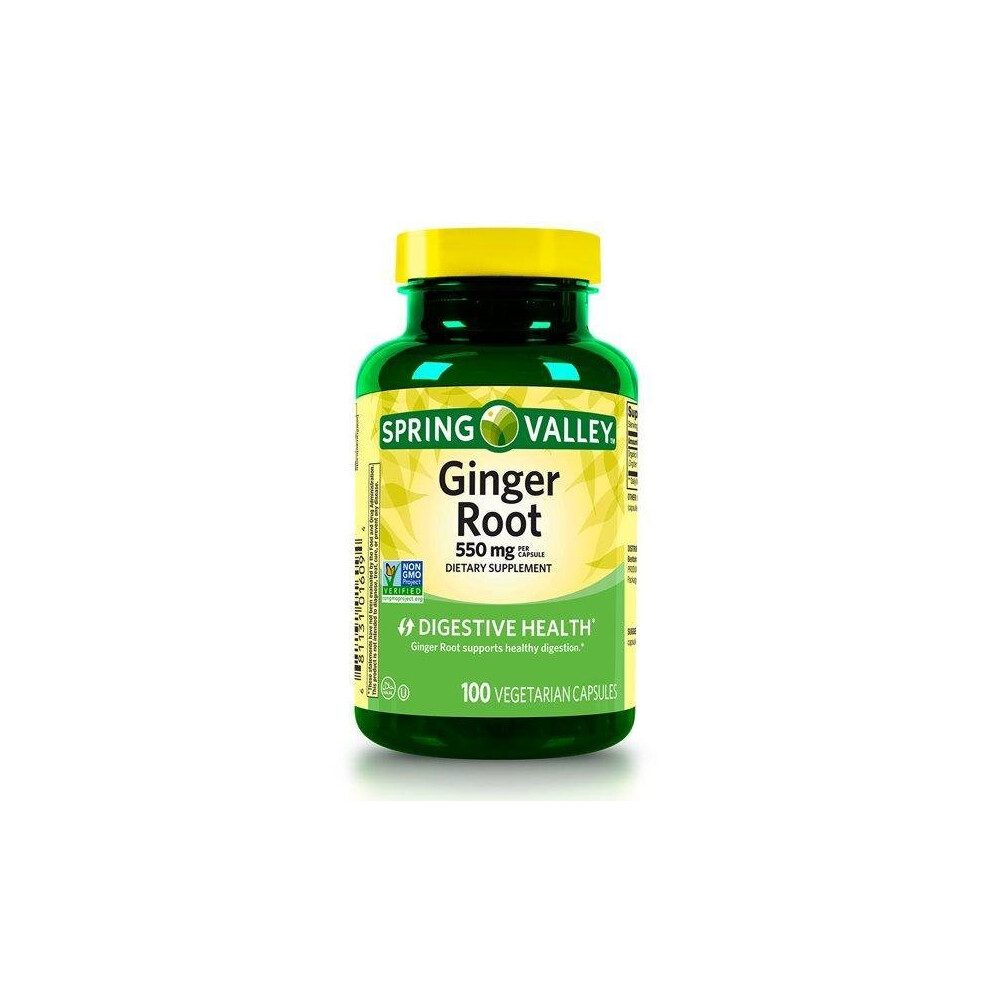 Spring Valley Ginger Root Capsules, 550 mg, 100 Ct