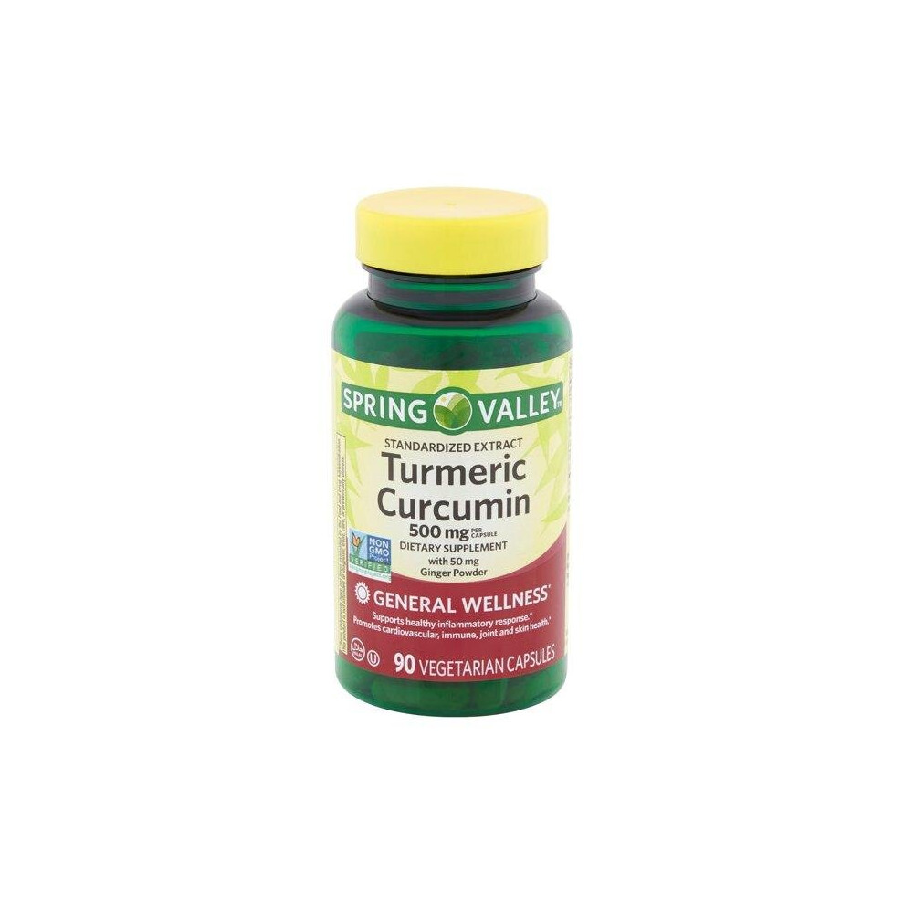 Spring Valley Turmeric Curcumin Vegetarian Capsules, 500 Mg, 90 Count