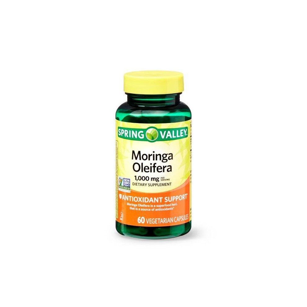 Spring Valley Moringa Oleifera Vegetarian Capsules, 1,000 Mg, 60 Count