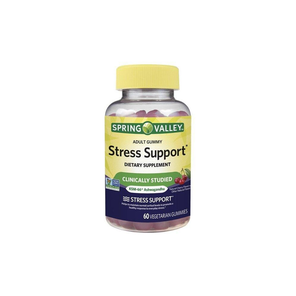 Spring Valley Stress Support Vegetarian Gummies 60Ct