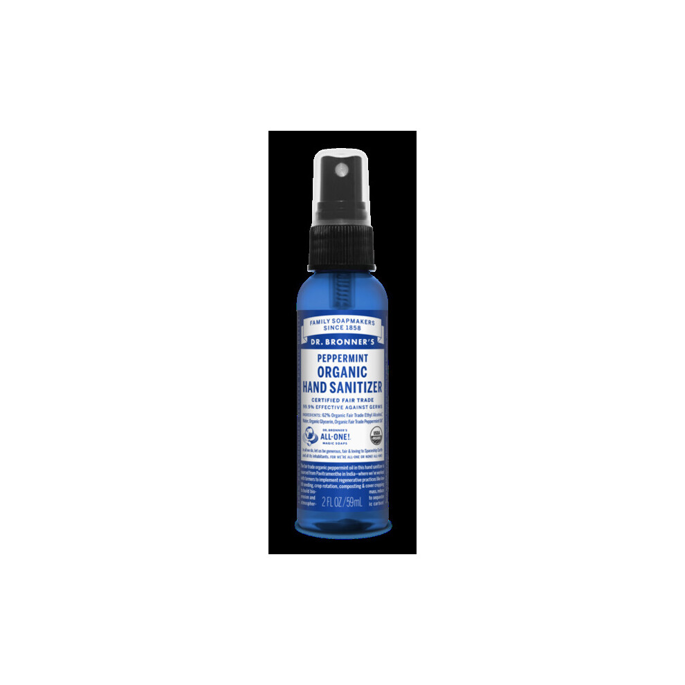 Dr. Bronner's Peppermint Hand Sanitizer - 2 oz