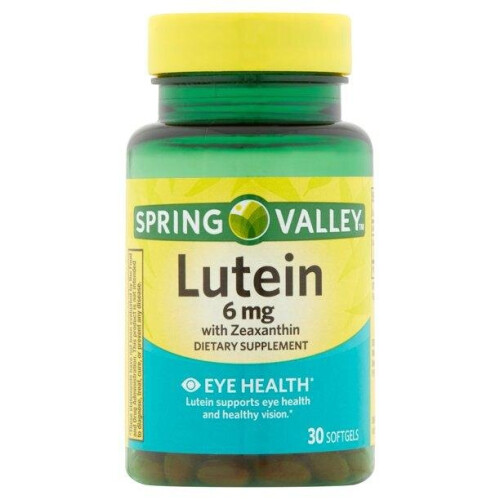 Spring Valley Lutein with Zeaxanthin Softgels, 6 mg, 30 count