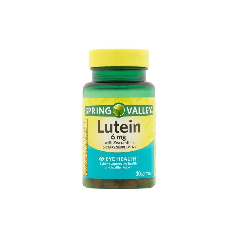 Spring Valley Lutein With Zeaxanthin Softgels, 6 Mg, 30 Count