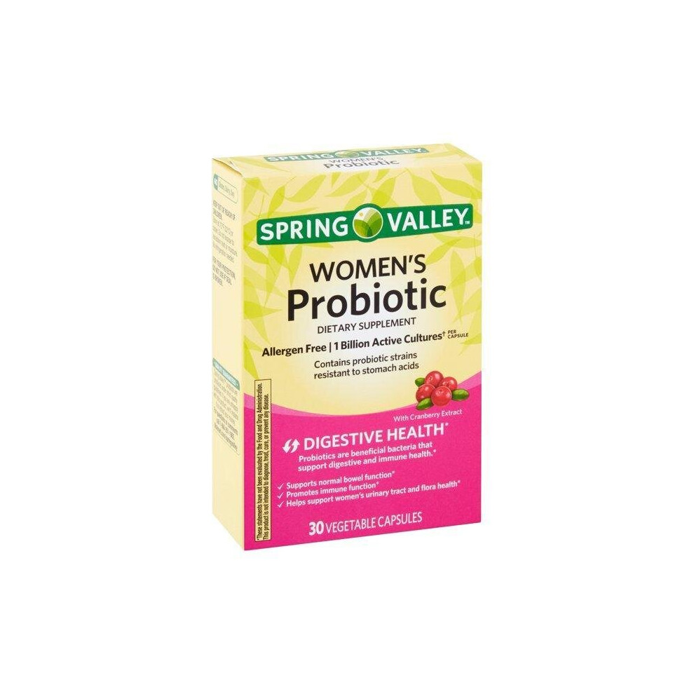 Spring Valley Women's Probiotic Vegetable Capsules, 30 Count