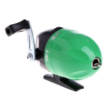 (Green) Closed Bow Fishing Reel Spincast Reels With Trigger Spinning Reel No Bearing With Fishing Line
