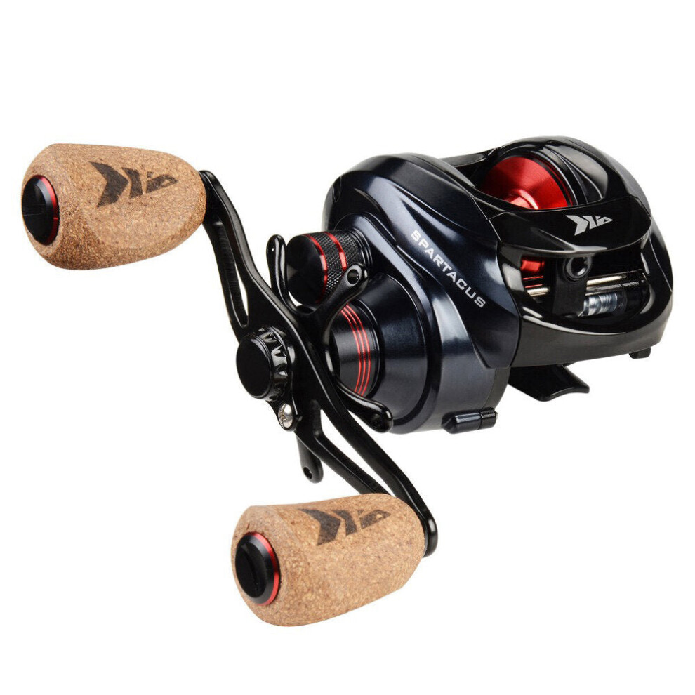 (Right hand) Spartacus Plus Baitcasting Reel Dual Brake System Reel 8KG Max Drag 11+1 BBs 6.3:1 High Speed Fishing Reel