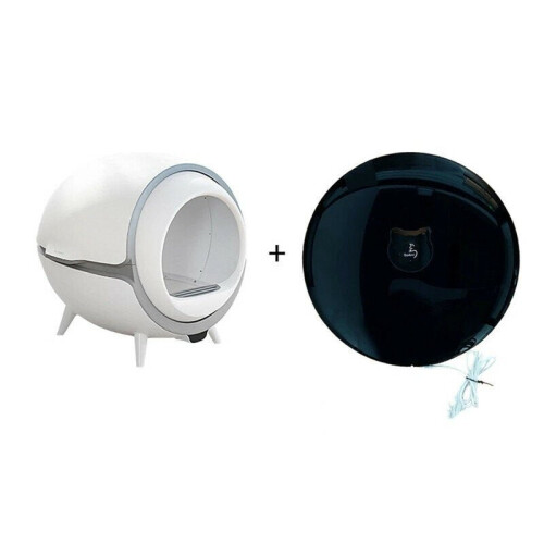 (Type A) Automatic Self Cleaning Cat Litter Bo* UV Sterilization Smart Pet toxical Mask LED Display 2