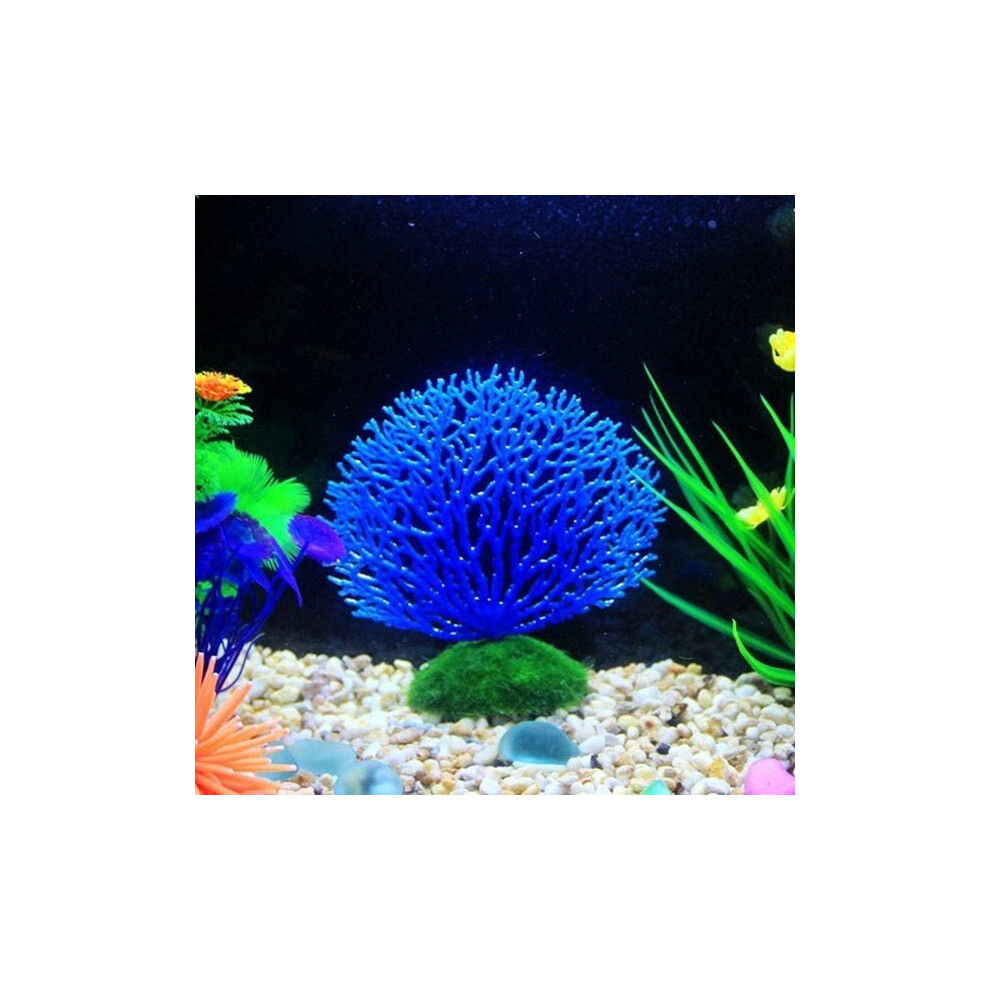 (Blue) Coral Landscape Fish Tank Ornaments Aquarium Decoration Fish Tank Simulated Coral