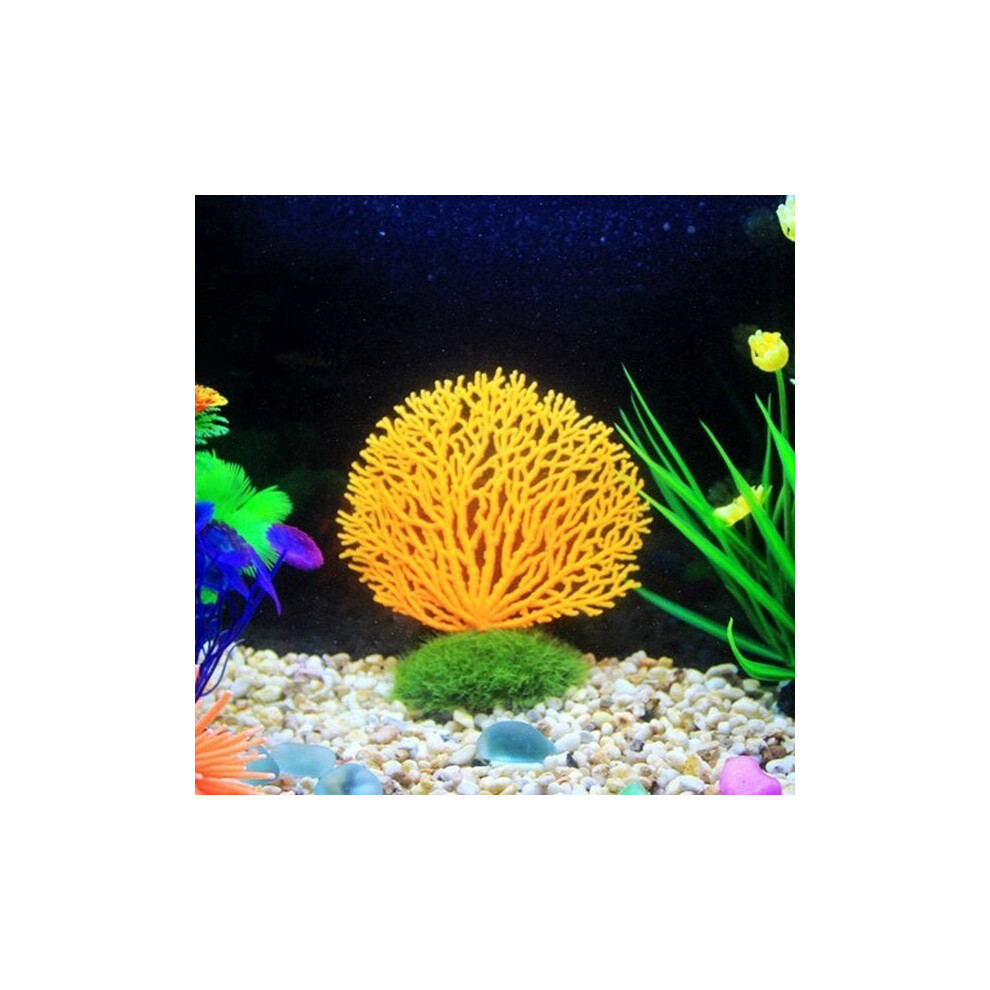 (Orange) Coral Landscape Fish Tank Ornaments Aquarium Decoration Fish Tank Simulated Coral