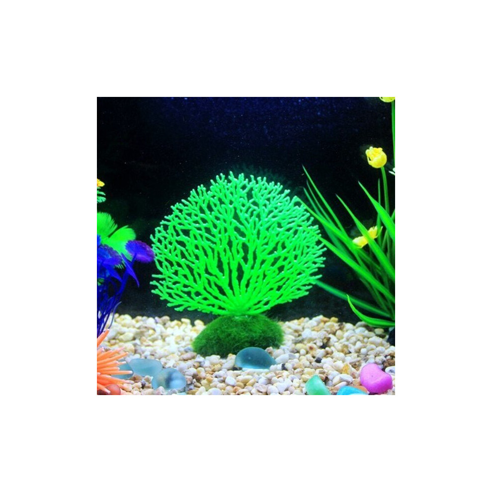 (Green) Coral Landscape Fish Tank Ornaments Aquarium Decoration Fish Tank Simulated Coral