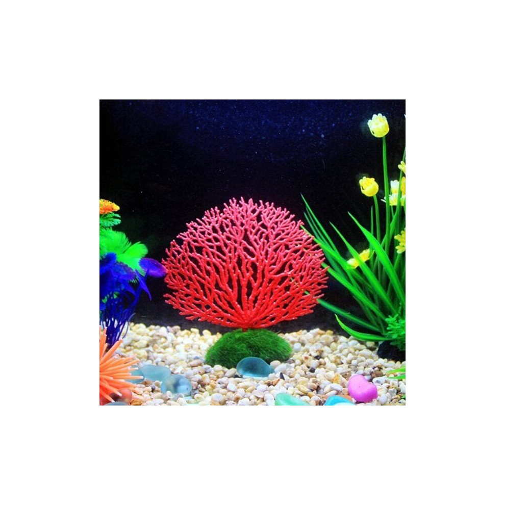 (Red) Coral Landscape Fish Tank Ornaments Aquarium Decoration Fish Tank Simulated Coral