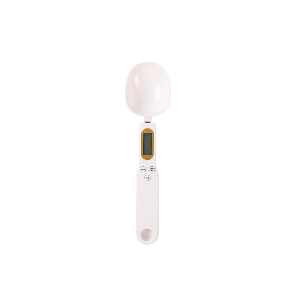 (White) Pet Food Scale Electronic High-precision Measuring Spoon Dog Cat Feeding Bowl Measuring Digital Display Spoon