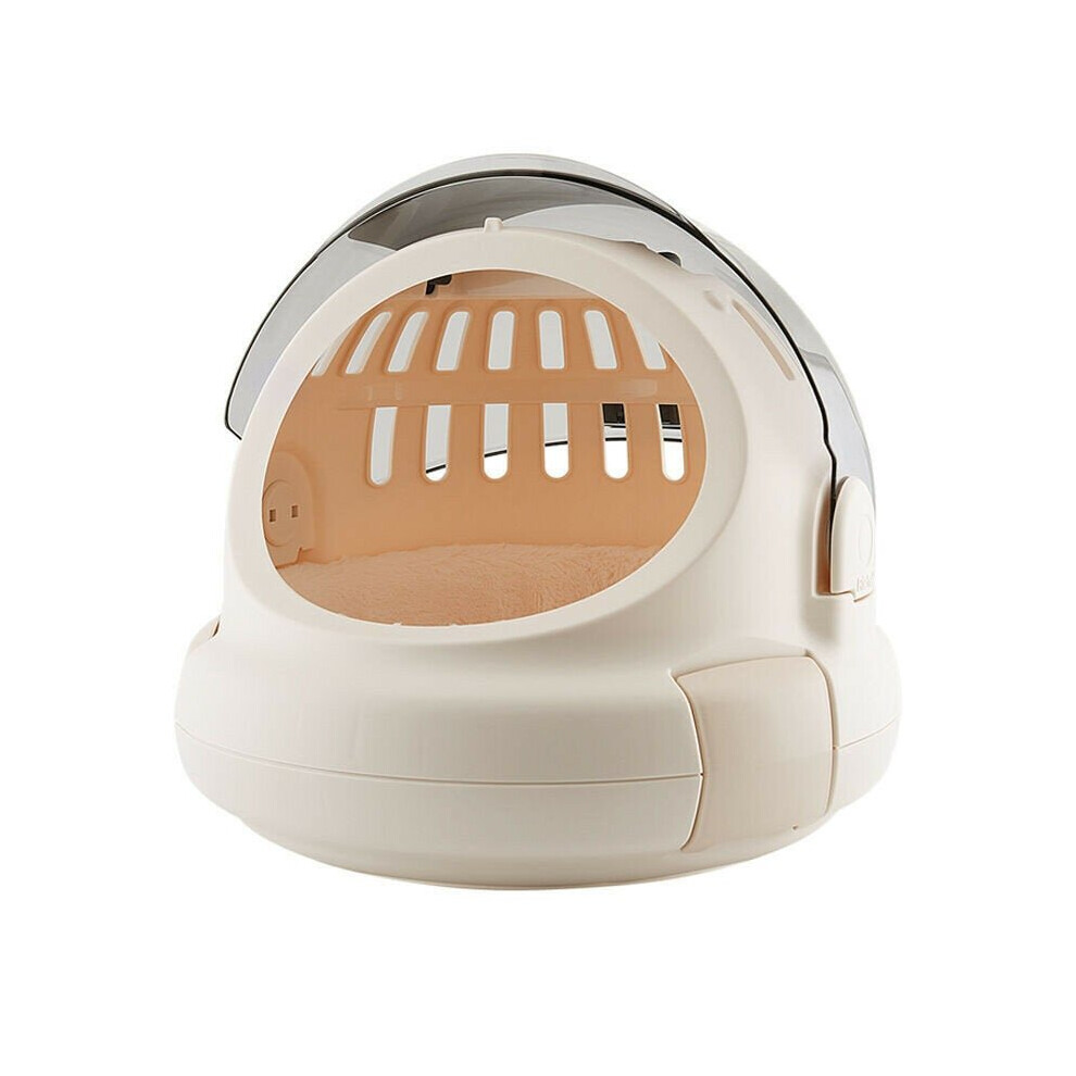 (White) Multifunction Cat Flight Case Portable Space Capsule Pet Kennel Cat Litter Bo*