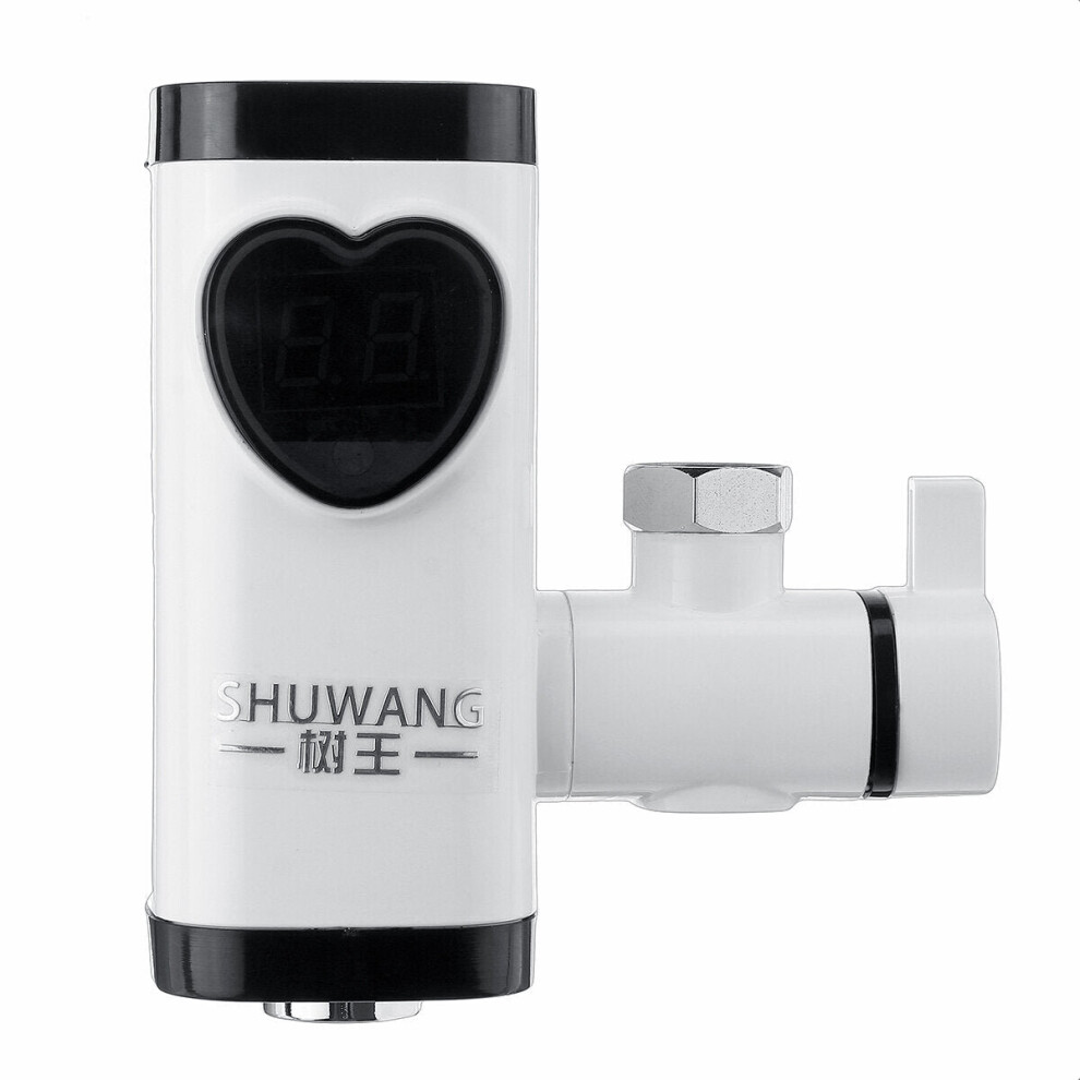 (Heart) Electric Faucet Tap Heater Instant Hot Water LED Show Fast Heating Home Kitchen