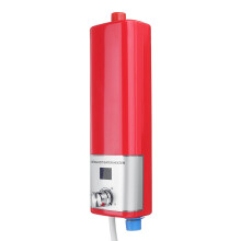(Red) 5500W Electric Tankless Water Heater Instant Hot Under Sink IPX4 Waterproof