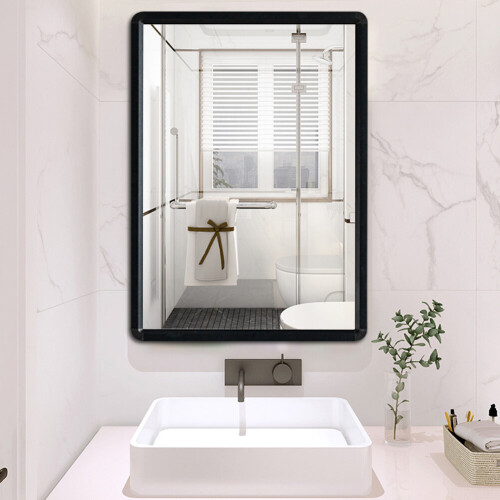 Living And Home (48*63cm) Modern Frame Mirror Rectangle Mirror No Drilling