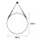 Living And Home (60cm) Modern Round Hanging Mirror with Adjustable Leather Strap 5