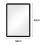 Living And Home (48*63cm) Modern Frame Mirror Rectangle Mirror No Drilling 5
