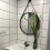 Living And Home (60cm) Modern Round Hanging Mirror with Adjustable Leather Strap 1