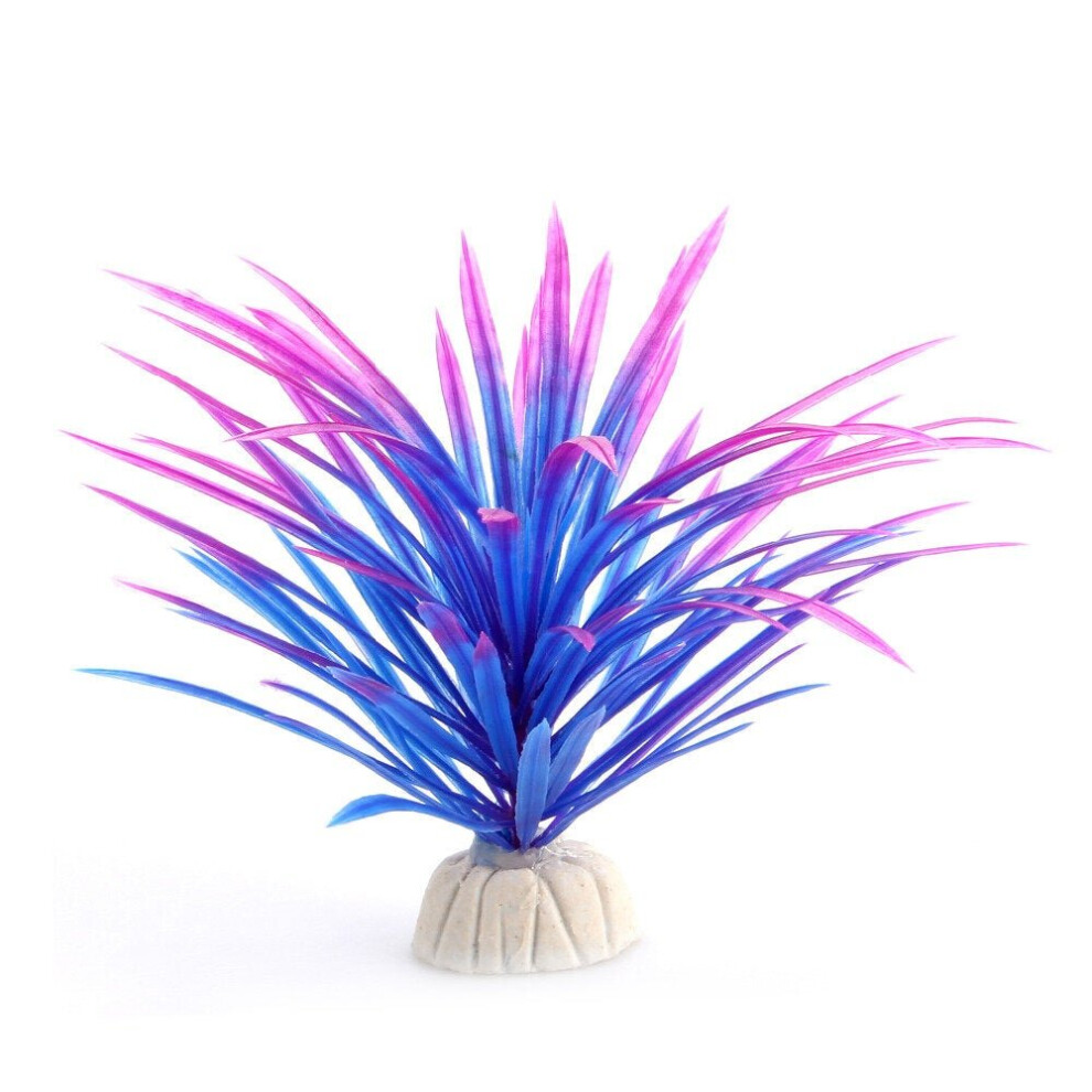 (Purple) Artificial Plastic Aquarium Decorations Fishing Water Fish Grass