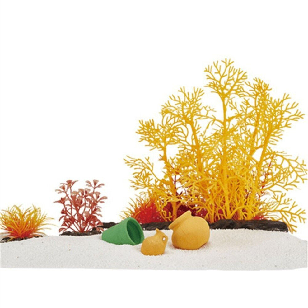 Artificial Plastic Aquarium Decoration Set Fish Tank Plant Fish Tank Ceramic Pot Underwater Ornament