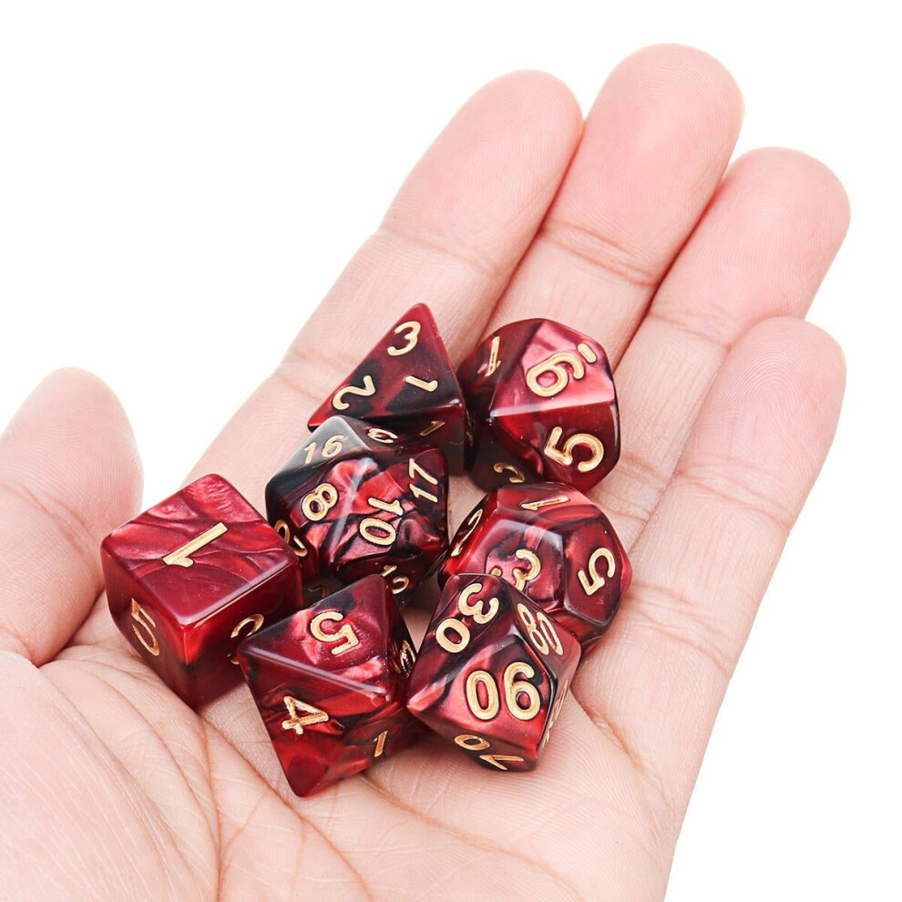 7Pcs Dices Polyhedral Dice Set Mulitisided Dice Role Playing Dice With Cup