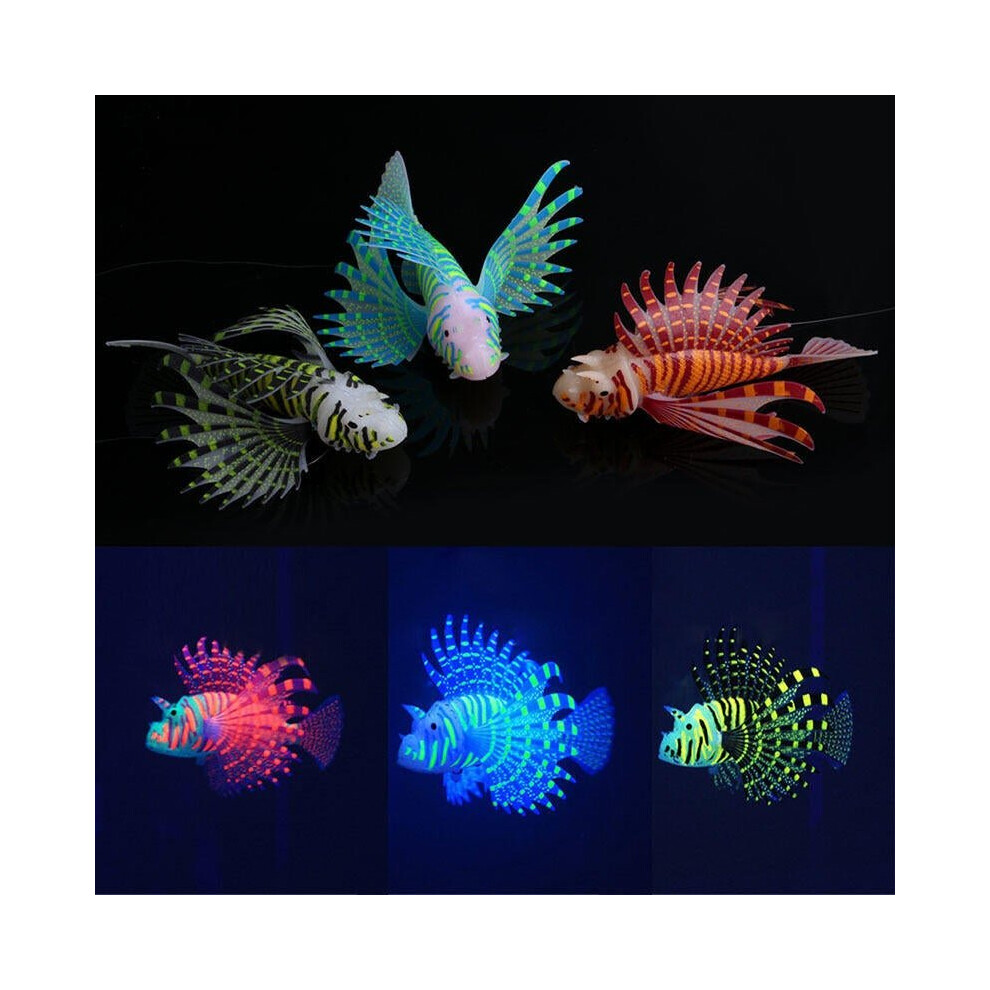 Aquarium Ornament Glowing Effect Silicone Artificial Decoration for Fish Tank