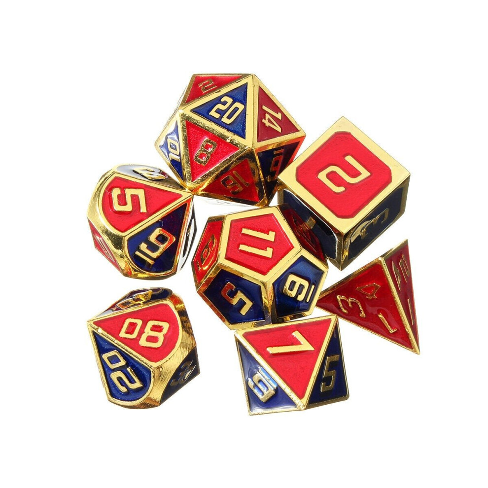 () 7Pcs Polyhedral Dices Set for Dungeons Dragons D20 D12 D10 D8 D6 D4 Games +Storage Pouches Bag