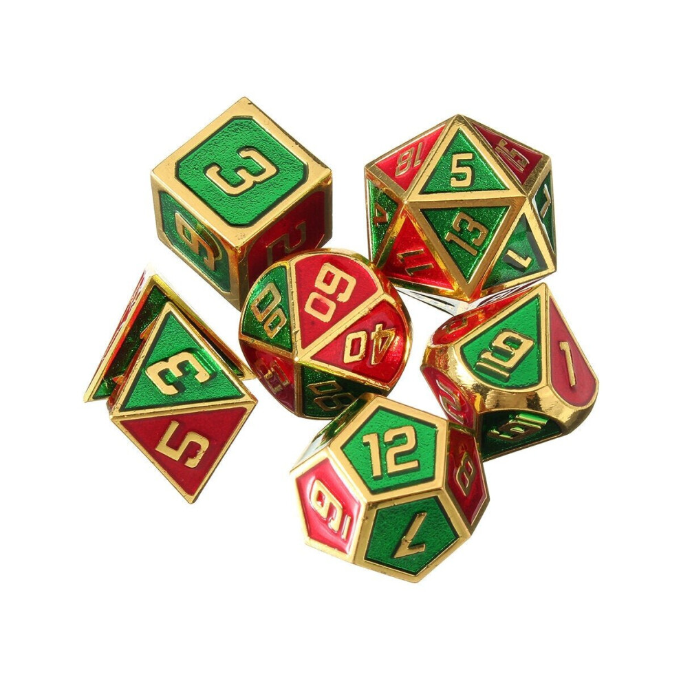 () 7Pcs Polyhedral Dices Set for Dungeons Dragons D20 D12 D10 D8 D6 D4 Games +Storage Pouches Bag