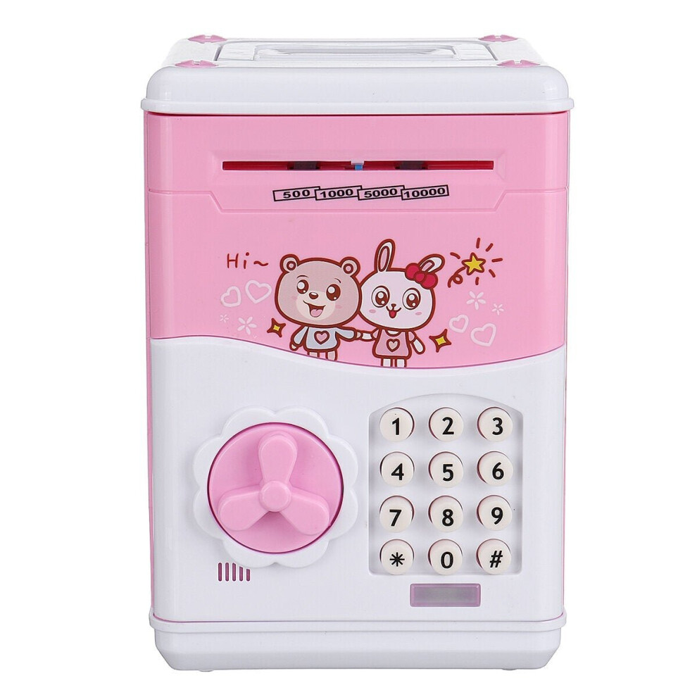 () Kids Electronic Piggy Bank ATM Password Money Coin Automatic Safe Saving Box Toys