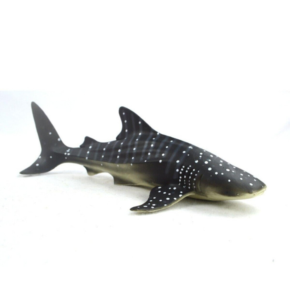 28cm Realistic Whale Shark Sea Animal Figure Solid Plastic Ocean Toy Diecast Model