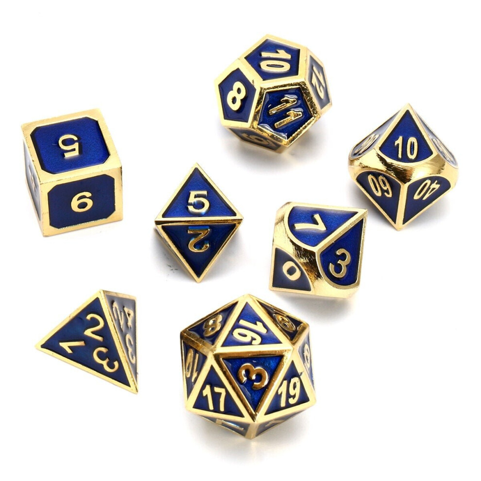 Antique Color Solid Metal Heavy Dice Set Polyhedral Role Playing Games Gadget RPG