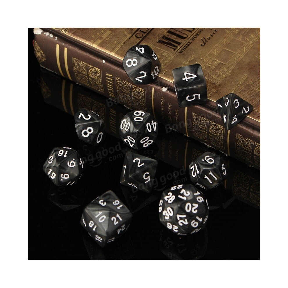 () 10pc/Set TRPG Games Gaming Dices D4-D30 Multi-sided 6Color