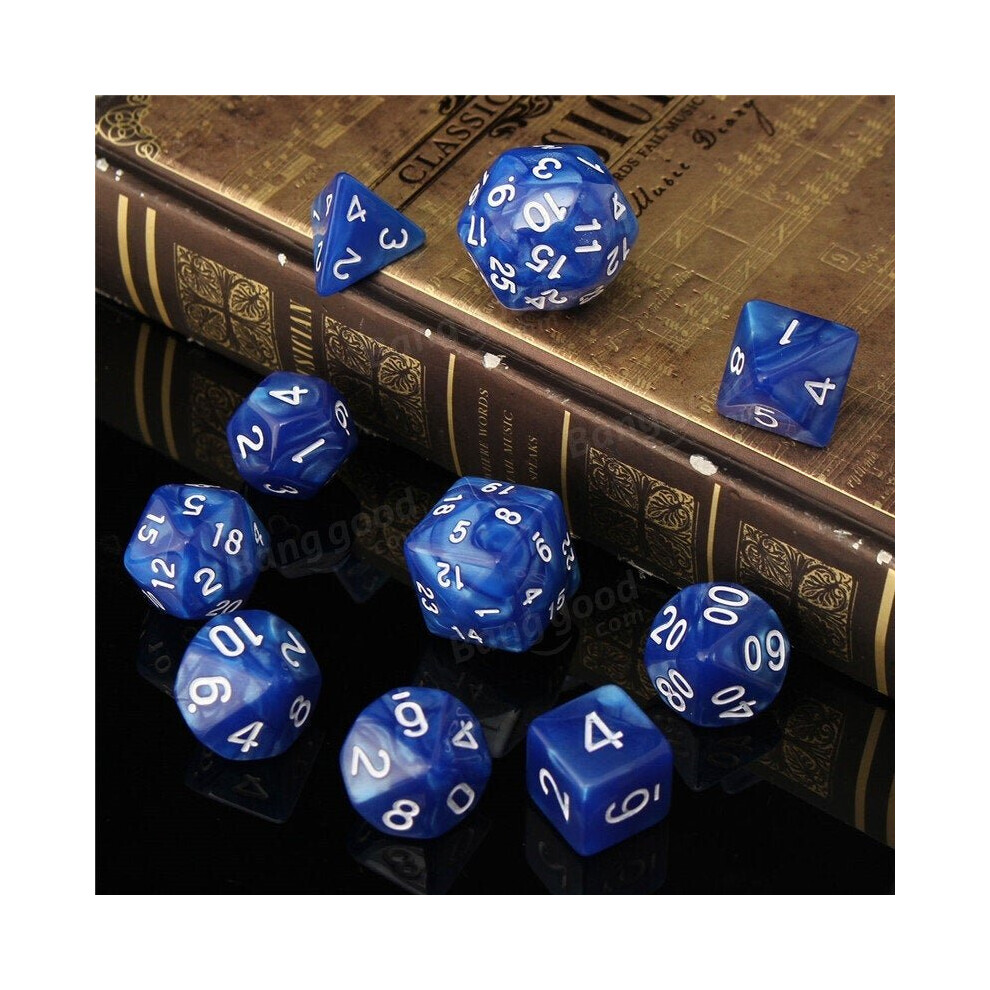 () 10pc/Set TRPG Games Gaming Dices D4-D30 Multi-sided 6Color