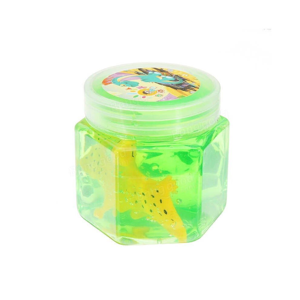 () Dinosaur Animal Crystal Mud Hex Bottle Transparent Slime DIY 5.5cm*5.7cm Plasticine Toy Gift