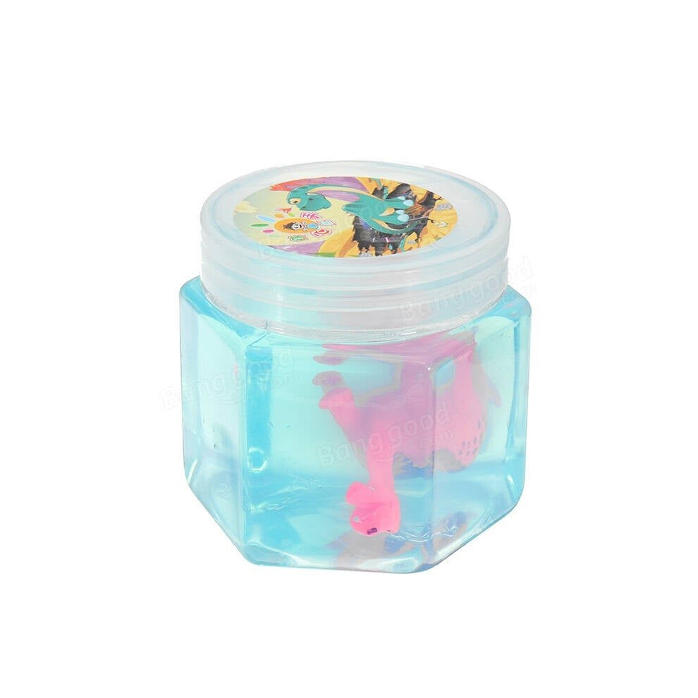 () Dinosaur Animal Crystal Mud Hex Bottle Transparent Slime DIY 5.5cm*5.7cm Plasticine Toy Gift