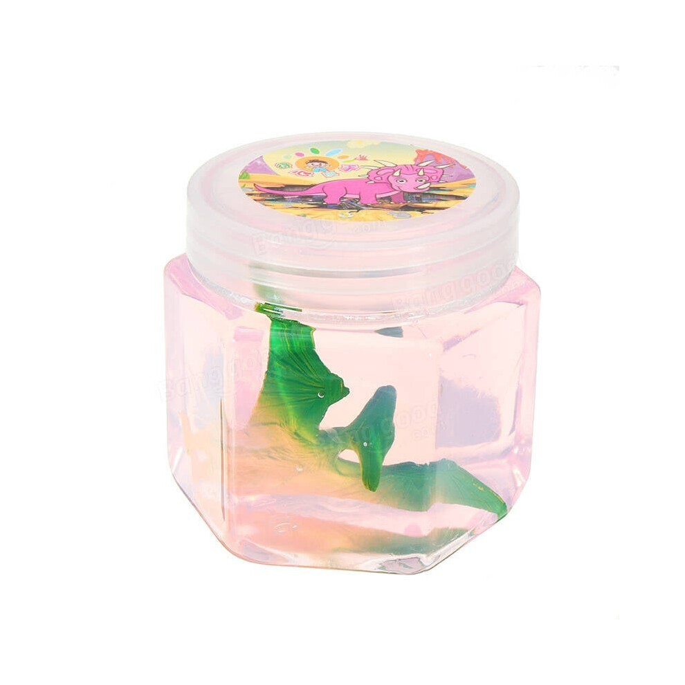 () Dinosaur Animal Crystal Mud Hex Bottle Transparent Slime DIY 5.5cm*5.7cm Plasticine Toy Gift