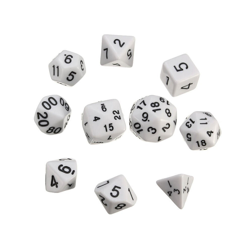 () 10pc/Set D4-D30 Multi-sided Dices TRPG Games Gaming 8Color