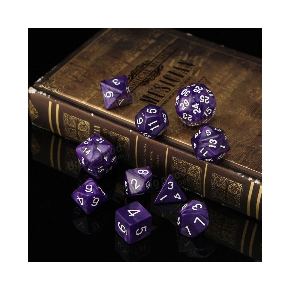 () 10pc/Set TRPG Games Gaming Dices D4-D30 Multi-sided 6Color