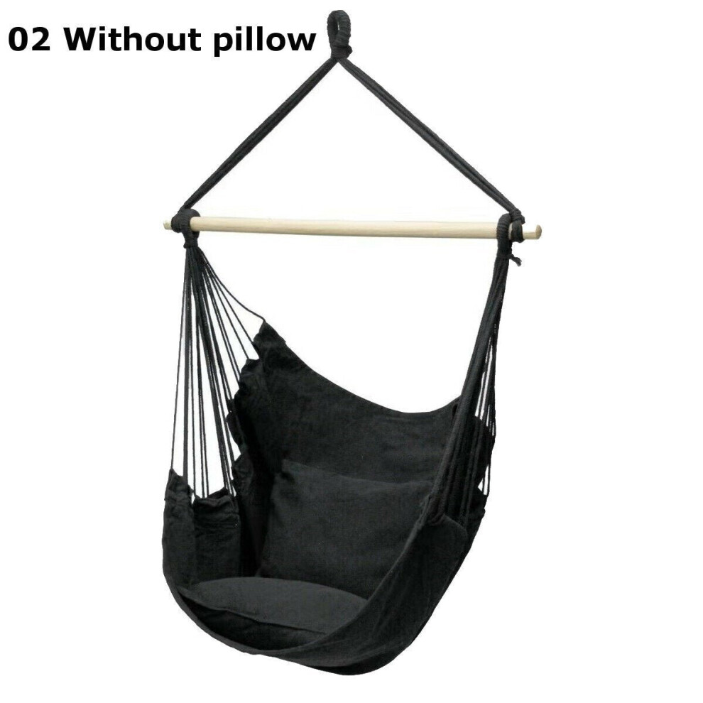 (Type B) Portable Hammock Chair Swing Seat Home Garden Outdoor Camping Pillows