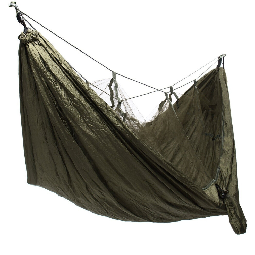 (Army Green) Camping Mosquito Nets Hammocks, Ultralight Camping Hammock Beach Swing Bed Hammock for the Outdoors Backpacking Survival or Travel