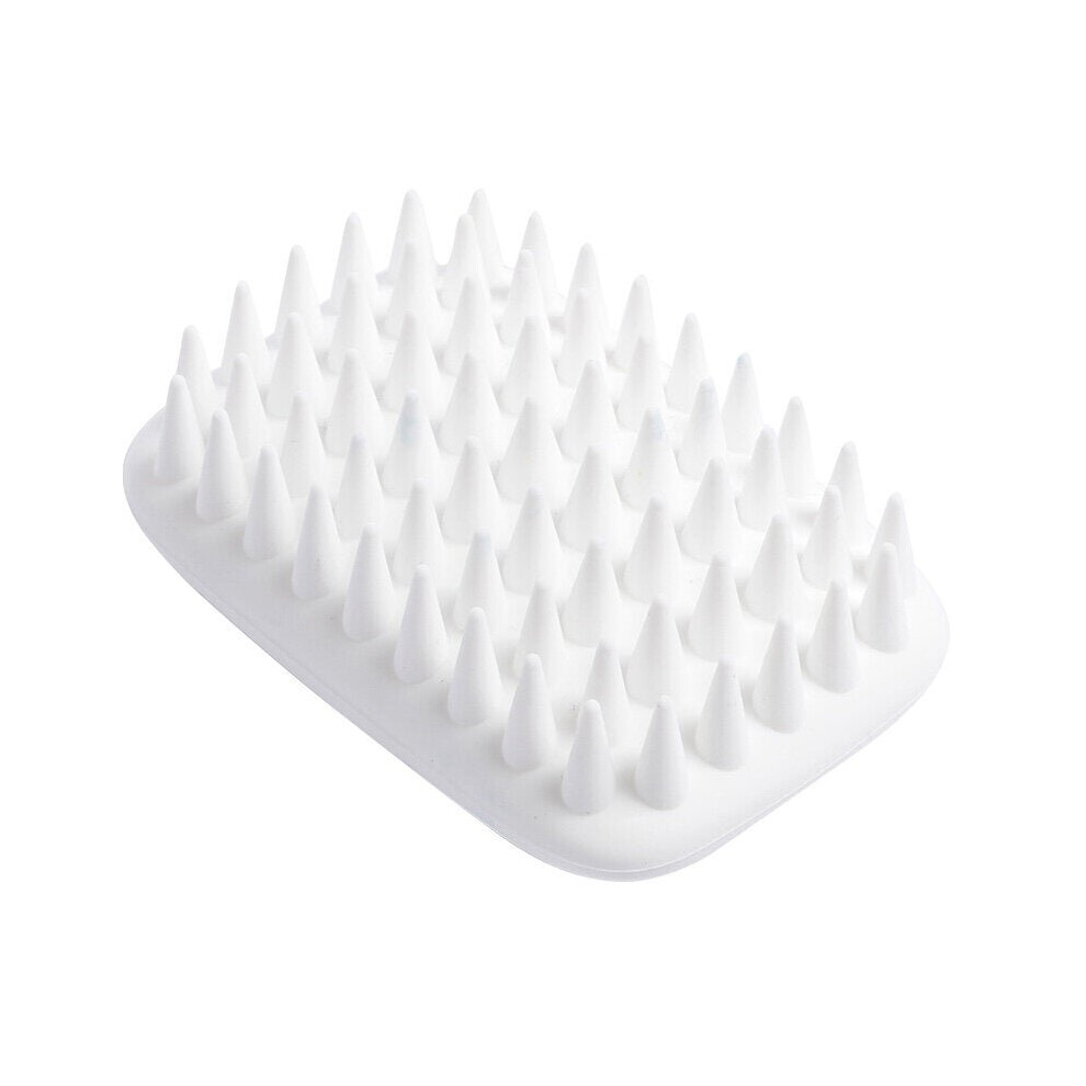 (Rectangle) Pet Dog Silicone Comb Hair Removal Brush Smooth Surface Easy Cleaning