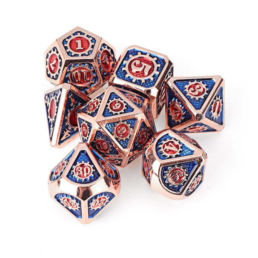 () Beutiful Color Metal Polyhedral Dice Multi-side Set For DND RPG MTG Role Playing Board Game With Cloth Bag