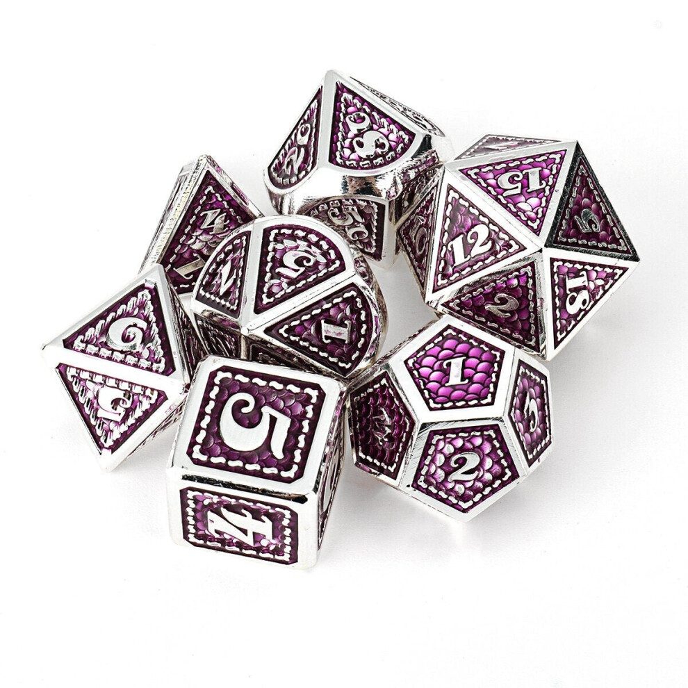 () Beutiful Color Metal Polyhedral Dice Multi-side Set For DND RPG MTG Role Playing Board Game With Cloth Bag