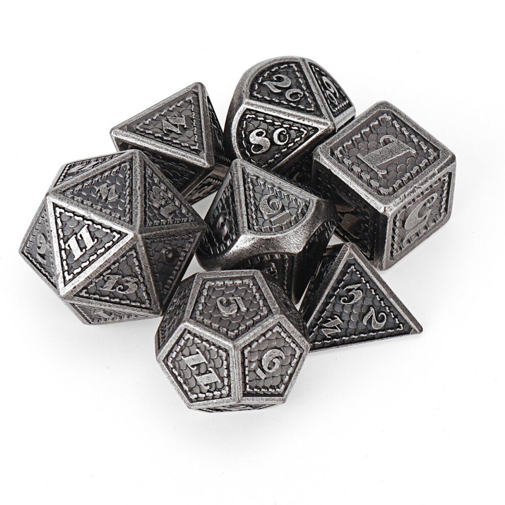 () Beutiful Color Metal Polyhedral Dice Multi-side Set For DND RPG MTG Role Playing Board Game With Cloth Bag